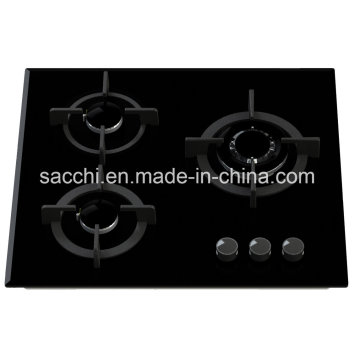 3 Burner Tempered Glass Gas Hob